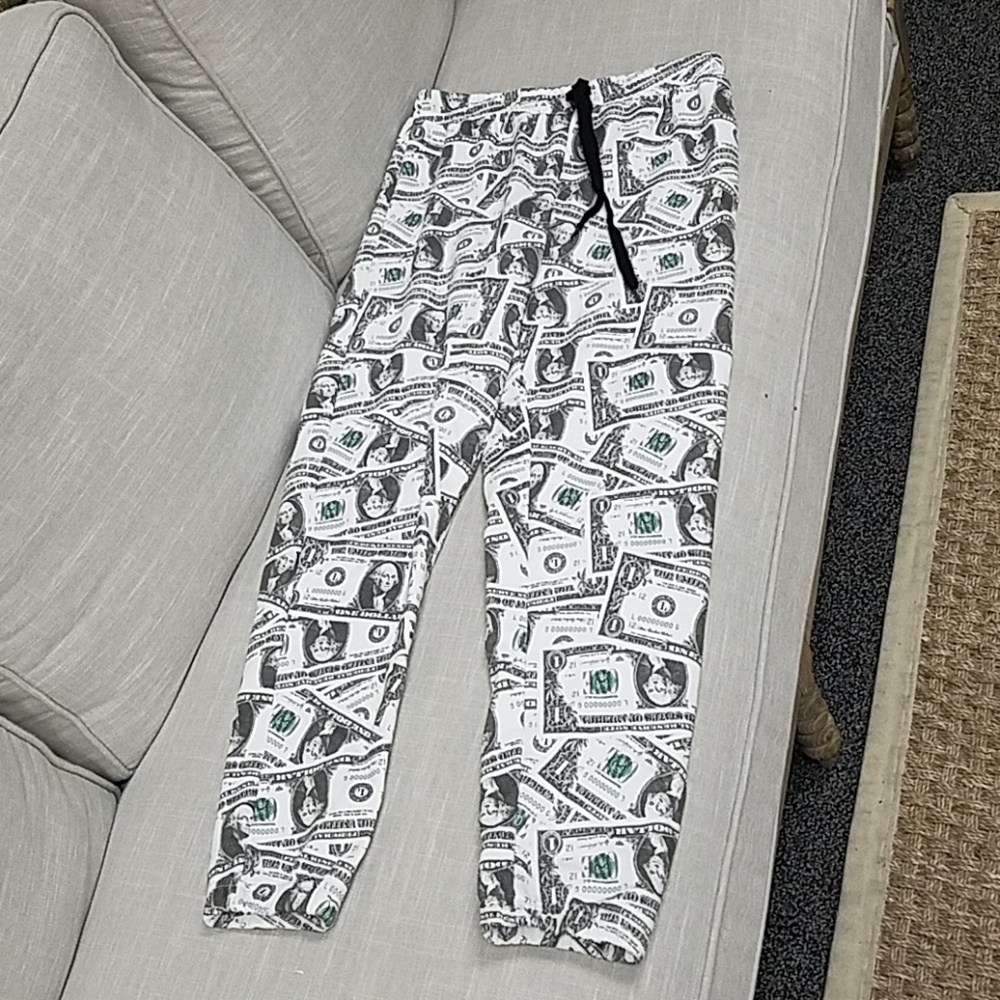Dollar print joggers